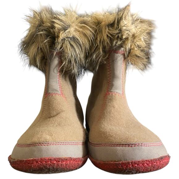 Sorel Cozy Joan Felt Boots Faux Fur Blue Womens 6 Cozycore Cabincore Rustic Boho - Picture 4 of 12